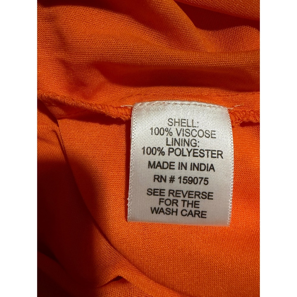 Forever 21 Girl Soul Orange Ruffle Off Shoulder Tiered Maxi Dress Plus 2X NWT - Picture 7 of 8